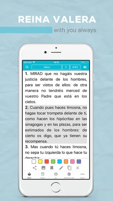 Reina Valera Bible screenshot 1