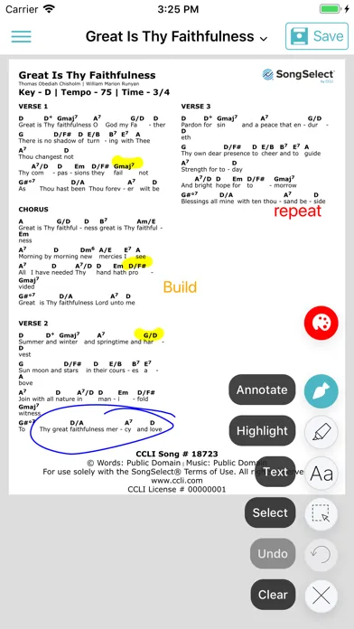 WorshipTools Charts screenshot 2